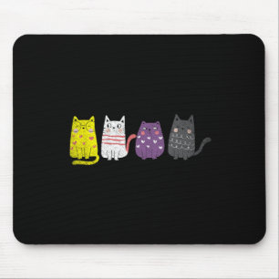 Süße Tier Cat Geschenke Nicht binäre Pride Agence Mousepad