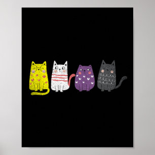 Süße Tier Cat Geschenke Nicht binäre Pride Agence  Poster