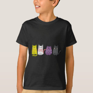 Süße Tier Cat Geschenke Nicht binäre Pride Agence T-Shirt