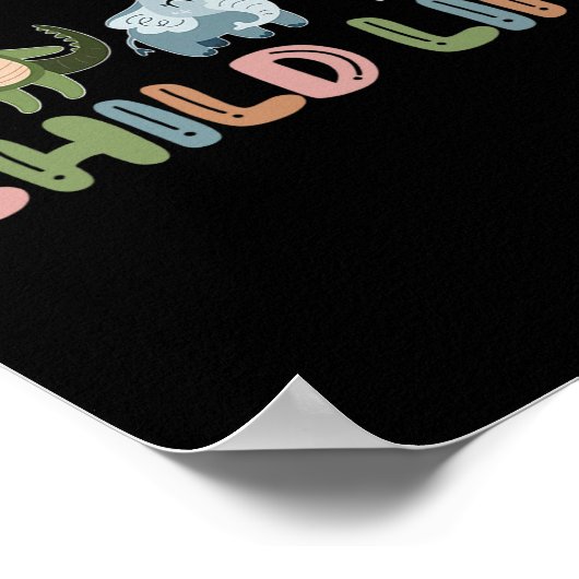 Süße Tier Child Life Specialist Play Therapy Poster (Ecke)