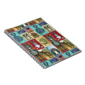 Süße Tier Collage Folk Art Design Notizblock (Rechte Seite)