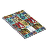 Süße Tier Collage Folk Art Design Personalisiert Notizblock (Rechte Seite)