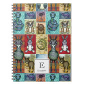 Süße Tier Collage Folk Art Design Personalisiert Notizblock (Vorderseite)