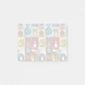 Süße Tier Collage Folk Art Design Post-it Klebezettel (Vorderseite)