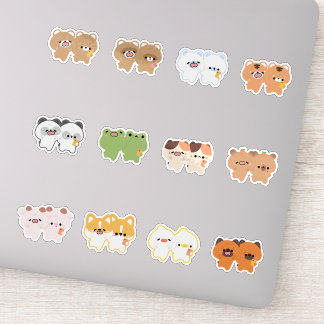 Süße Tier Couple Aufkleber