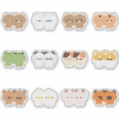 Süße Tier Couple Aufkleber (Vorderseite)