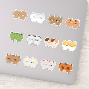 Süße Tier Couple Aufkleber