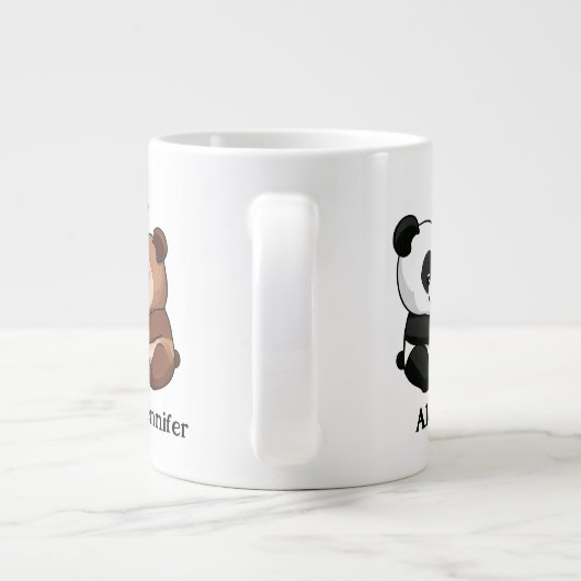 Süße Tier Couple Jumbo-Tasse (Rückseite)