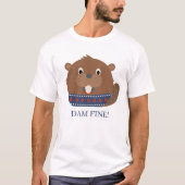 Süße Tier "DAM FINE!" Biber-T - Shirt (Vorderseite)