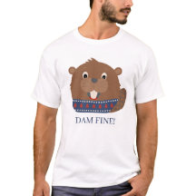 Süße Tier "DAM FINE!" Biber-T - Shirt