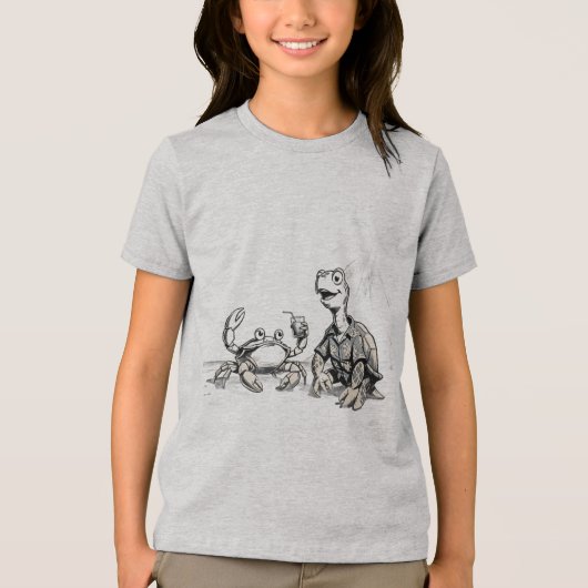 Süße Tier Design Geschenk Adorable Präsent für Kin Tri-Blend Shirt (Vorderseite)