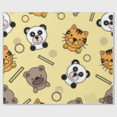 Süße Tier Design Nahtloses Musterpapier Geschenkpapier (Flach)