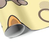 Süße Tier Design Nahtloses Musterpapier Geschenkpapier (Rolleneckpunkt)