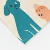 Süße Tier-Designs Nahtlose Hunde- und Katzenmuster Fleecedecke (Ecke)