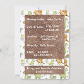 Süße Tier Dinasaur Adorable Baby Einladung (Rückseite)