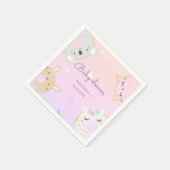 süße Tier Donuts Babydusche Serviette (Ecke)