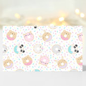 Süße Tier Donuts Diaper Raffle Ticket Begleitkarte