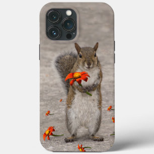 süße Tier-Eichhörnchen mit roter Sonnenblume Ti Case-Mate iPhone Hülle