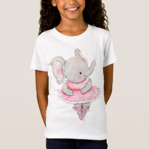 Süße Tier Elephant Ballerina Wasserfarbe T-Shirt