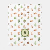 Süße Tier Forest Woodland Kinder Fleecedecke (Vorderseite)