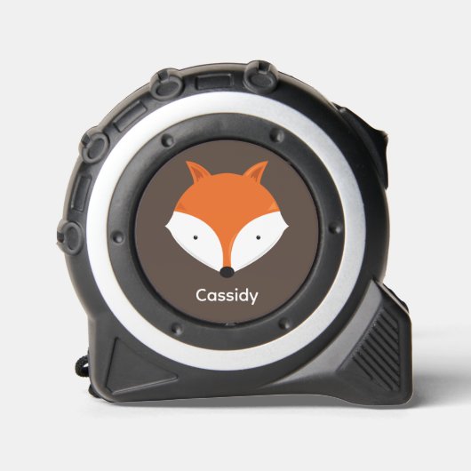 Süße Tier Fox Kids Name Maßband (Vorderseite)