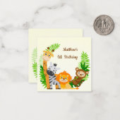 Süße Tier Freunde Geburtstag Mitteilungskarte (Vorderseite/Rückseite Beispiel)