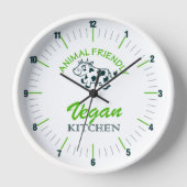Süße Tier Freundliche Vegane Küche, Kuhwand Uhr (Vorderseite)