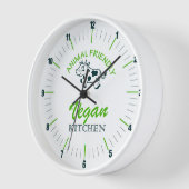 Süße Tier Freundliche Vegane Küche, Kuhwand Uhr (Winkel)