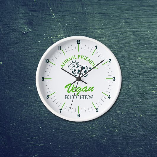 Süße Tier Freundliche Vegane Küche, Kuhwand Uhr