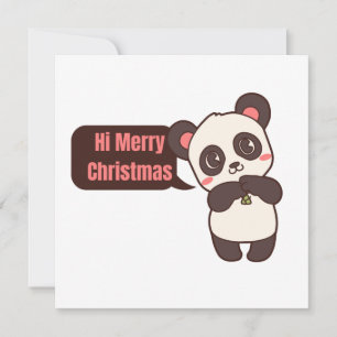 süße Tier freundlicher Panda fröhliche Weihnachtsp