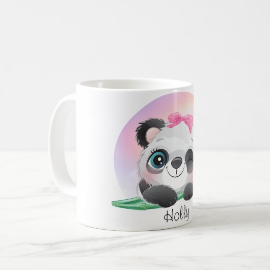 süße Tier Friendly Panda Bamboo Kaffeetasse (Vorderseite Links)