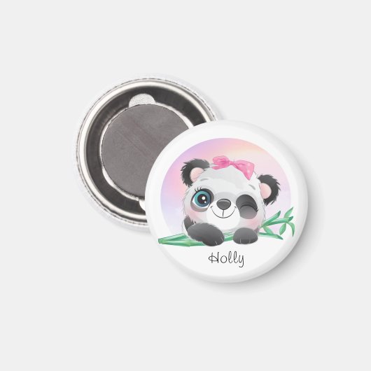 süße Tier Friendly Panda Bamboo    Magnet (Vorderseite/Rückseite)
