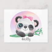 Süße Tier Friendly Panda Bamboo Postkarte (Vorderseite)