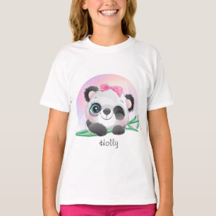 süße Tier Friendly Panda Bamboo T-Shirt