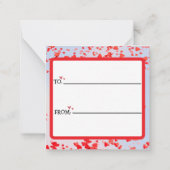 Süße Tier Friends Happy Valentines Day Mitteilungskarte (Rückseite)