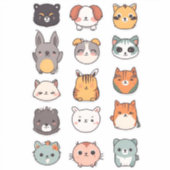 Süße Tier Friends Sticker Pack (Vorderseite)