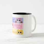 Süße Tier Frienz: Ideal für Kinder Zweifarbige Tasse (VorderseiteRechts)