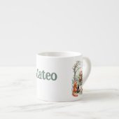 Süße Tier für personalisierte Babynamen Espressotasse (Vorderseite Rechts)