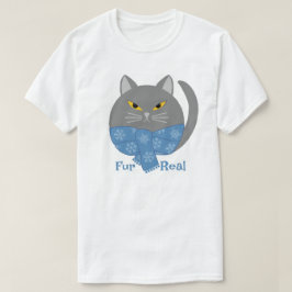 Süße Tier 'Fur Real' Cat T - Shirt
