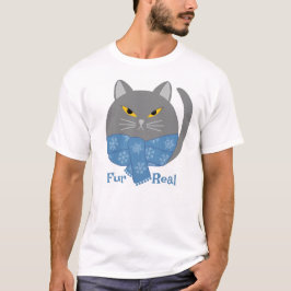 Süße Tier 'Fur Real' Cat T - Shirt