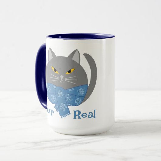 Süße Tier "Fur Real" Cat Tasse (Vorderseite Links)