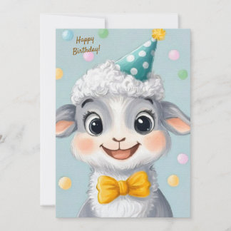 Süße Tier-Geburtstagseinladung Schaf Einladung