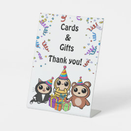 Süße Tier Geburtstagskarten & Geschenke Tabletop U Sockelschild