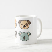 Süße Tier gegenüber der Tasse - Katze, Hund, Panda (VorderseiteRechts)