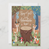 Süße Tier Gender Reveal Party Einladung (Rückseite)