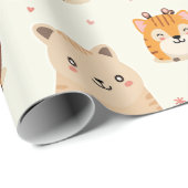 süße Tier Geschenkpapier (Rolleneckpunkt)