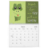 Süße Tier Gesichter mit Motivierend Redewendungen Kalender (Mär 2026)