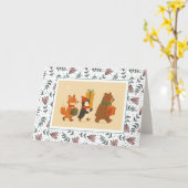 Süße Tier Gift Friends Geburtstag Karte (Gelbe Blume)