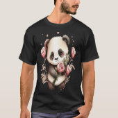 Süße Tier Girl panda valentine day women panda b T-Shirt (Vorderseite)