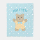 Süße Tier Grizzly Bären Kids hinzufügen Fleecedecke (Vorderseite)